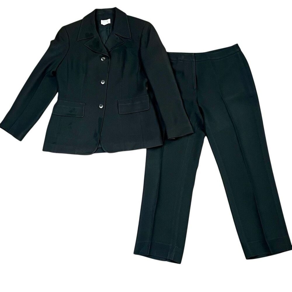 LOFT Classic Career Black 2-piece Pantsuit 2